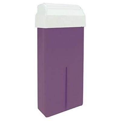 Recipiente plástico roxo com tampa branca