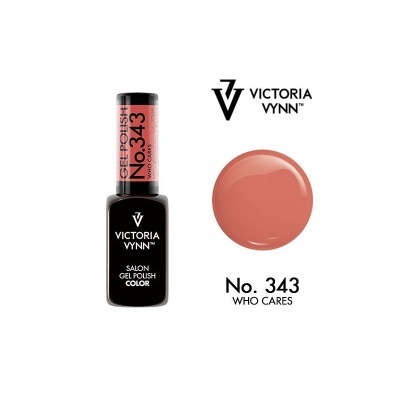 Esmalte de gel Victoria Vynn No. 343 WHO CARES embalagem preta com tampa rosa