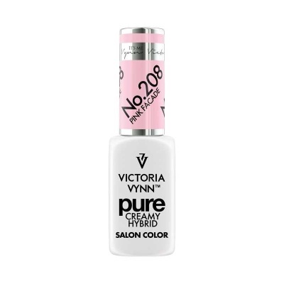 Verniz de unhas Victoria Vynn Pure Creamy Hybrid com tampa rosa e prata, frasco branco.