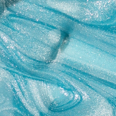 Líquido azul turquesa brilhante com textura ondulada
