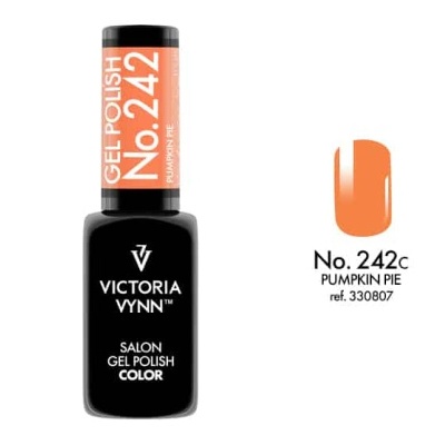 Esmalte gel Victoria Vynn No.242 Pumpkin Pie com frasco preto e tampa laranja