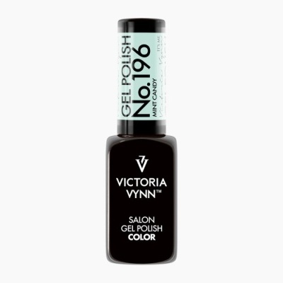 Frasco de verniz gel preto com tampa e rótulo azul claro com texto