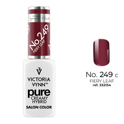 Verniz de unha Victoria Vynn cor No. 249 C Fiery Leaf em frasco branco com tampa vermelha