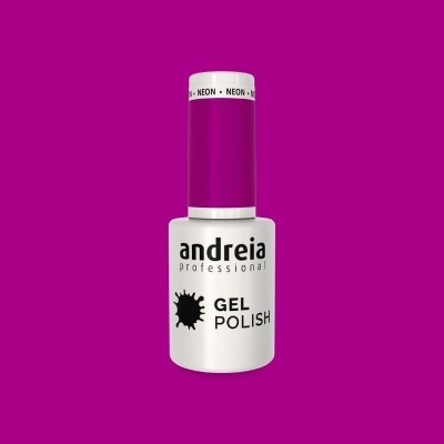 Frasco de verniz gel cor rosa neon Andreia Professional