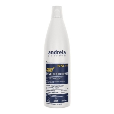 Frasco branco de plástico Andreia Professional Developer Cream.
