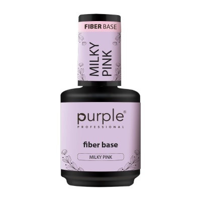 Frasco de verniz para unhas rosa leitosa Purple Professional