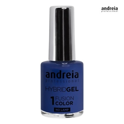 Frasco de verniz de unhas azul escuro com tampa prateada