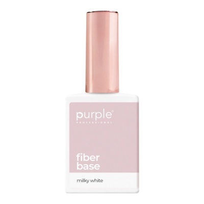 Frasco de verniz para unhas fiber base milky white da Purple Professional