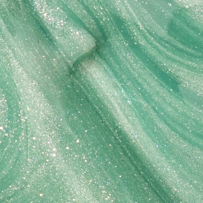 Textura verde cintilante com brilho prateado e ondulações suaves