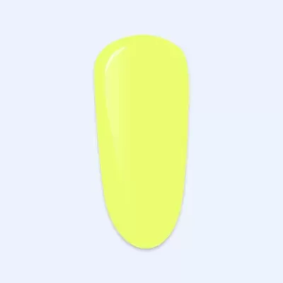 Amostra de verniz de unhas amarelo neon brillante