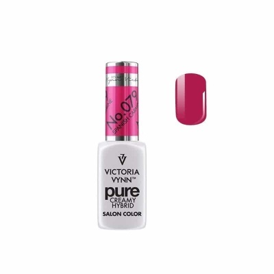 Esmalte Victoria Vynn Pure Creamy Hybrid cor rosa vibrante com embalagem branca