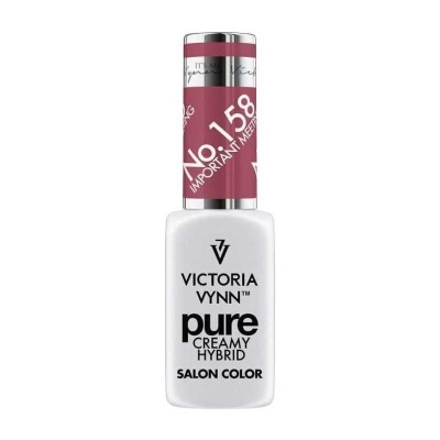 Frasco de esmalte de unhas Victoria Vynn Pure Creamy Hybrid com tampa rosa e branca