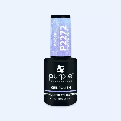 Esmalte em gel roxo com brilhos da Purple Professional P2272