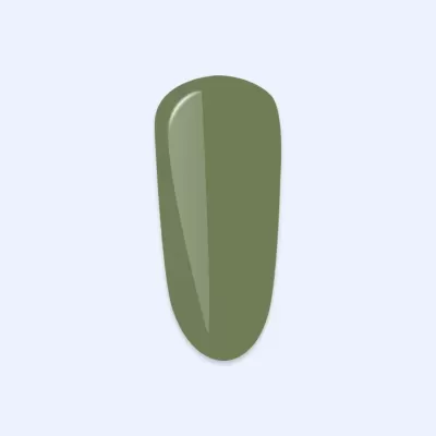 Unha artificial verde-oliva brilhante