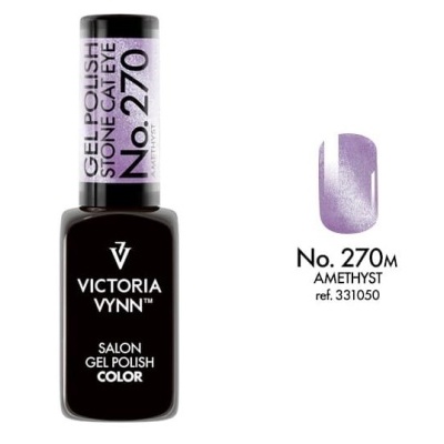 Frasco de verniz gel ametista VICTORIA VYNN No. 270 com amostra de cor