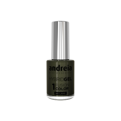 Frasco de verniz de unhas verde escuro com tampa metálica prateada.