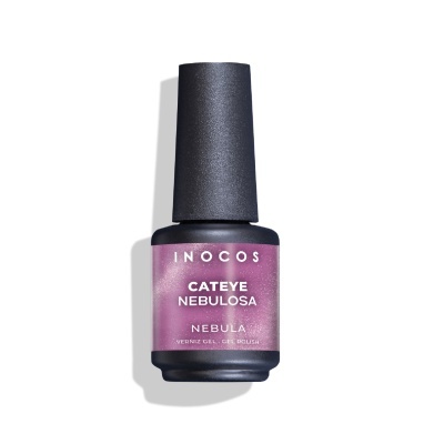 Frasco de verniz gel para unhas cor rosa metálica INOCOS CATEYE NEBULOSA