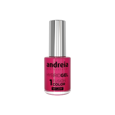 Frasco de verniz de unhas rosa escuro com texto preto