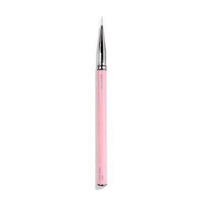 Pincel rosa metálico para arte de unhas com ponta fina