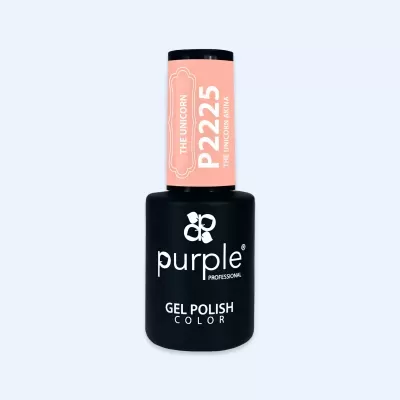 Frasco preto fosco de verniz gel para unhas com tampa rosa claro e texto