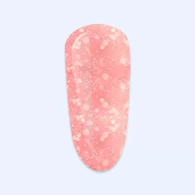 Verniz de unhas rosa com glitter hexagonal e brilho