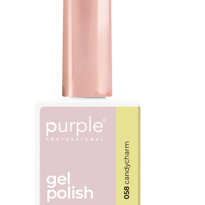 Frasco de verniz gel para unhas cor rosa claro com tampa rosa metálica