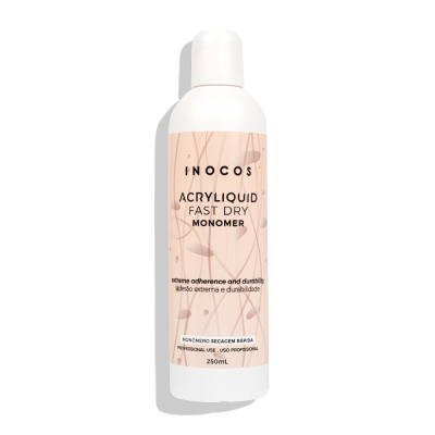 Frasco de líquido Acryliquid Fast Dry Monomer Inocos 250mL