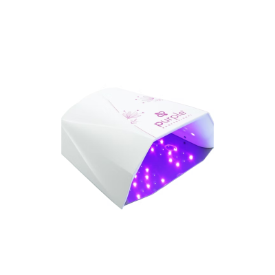 Secador/cura de unhas branco com luzes LED roxas e texto purple PROFESSIONAL no topo