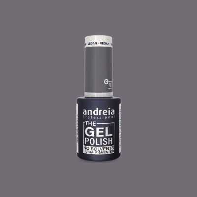 Frasco de verniz gel para unhas cinzento da marca andreia professional