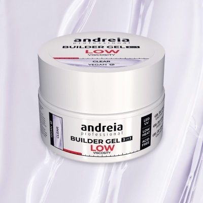 Frasco branco de gel para unhas Andreia Professional Builder Gel