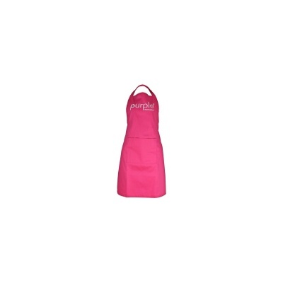 Avental profissional rosa com bolso e texto purple PROFESSIONAL