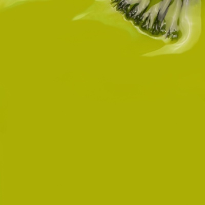 Fatias de kiwi em líquido verde