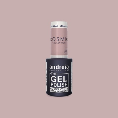 Frasco de verniz gel para unhas rosa da Andreia Professional