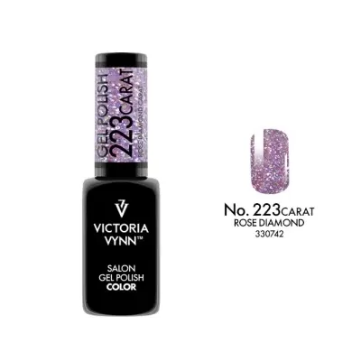 Esmalte em gel VICTORIA VYNN cor rosa com glitter nº 223 Carat Rose Diamond