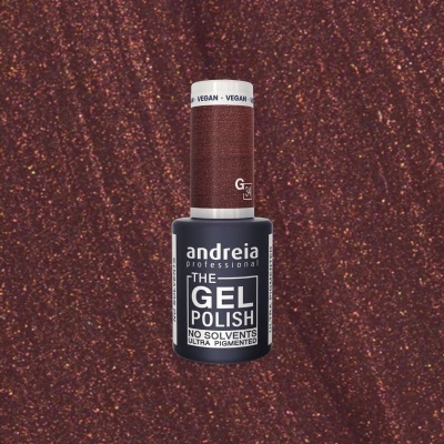 Frasco de verniz gel castanho Andreia Professional