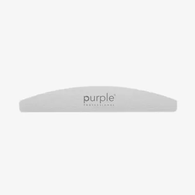 Lima para unhas metálica prateada com texto purple PROFESSIONAL