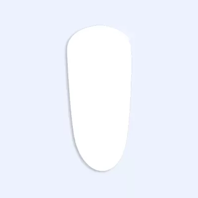 Base de suporte branca oval alongada