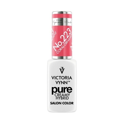Frasco branco de verniz de unhas Victoria Vynn com tampa prateada e etiqueta cor-de-rosa