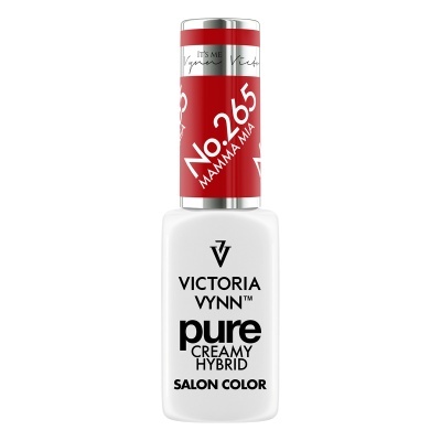Frasco de verniz de unhas Victoria Vynn No.265 vermelho e branco