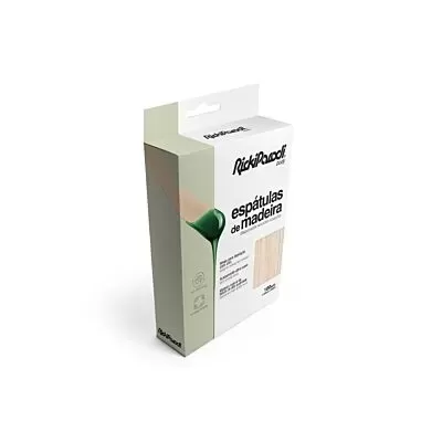 Embalagem branca e cinza de espátulas de madeira RickiParodi