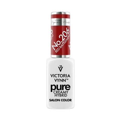 Frasco de verniz de unhas Victoria Vynn com tampa vermelha e frasco branco