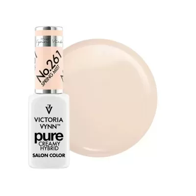 Frasco de verniz Victoria Vynn pure creamy hybrid SALON COLOR No. 261 com amostra da cor
