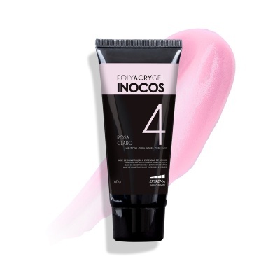Tubinho de gel de unhas rosa claro POLYACRYGEL INOCOS