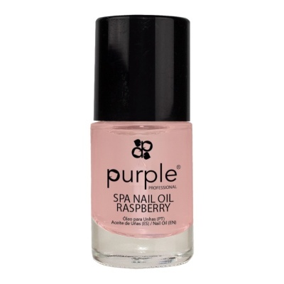 Frasco de óleo para unhas purple cor de rosa com tampa preta