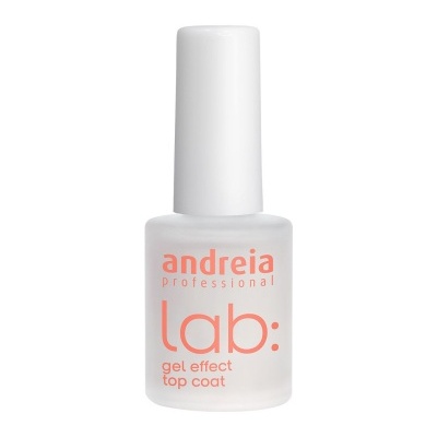 Frasco de verniz para unhas matte fosco com tampa branca e texto cor de laranja.