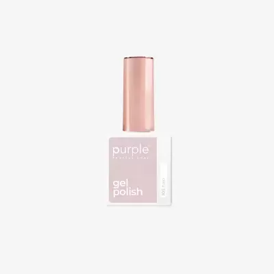 Frasco quadrado de verniz gel para unhas Purple Professional com tampa rosa dourado