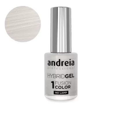 Frasco de verniz gel cinzento claro Andreia Professional com tampa prateada