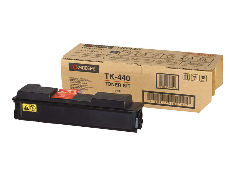 Kit de toner TK-440 Kyocera com cartucho preto e caixa castanha