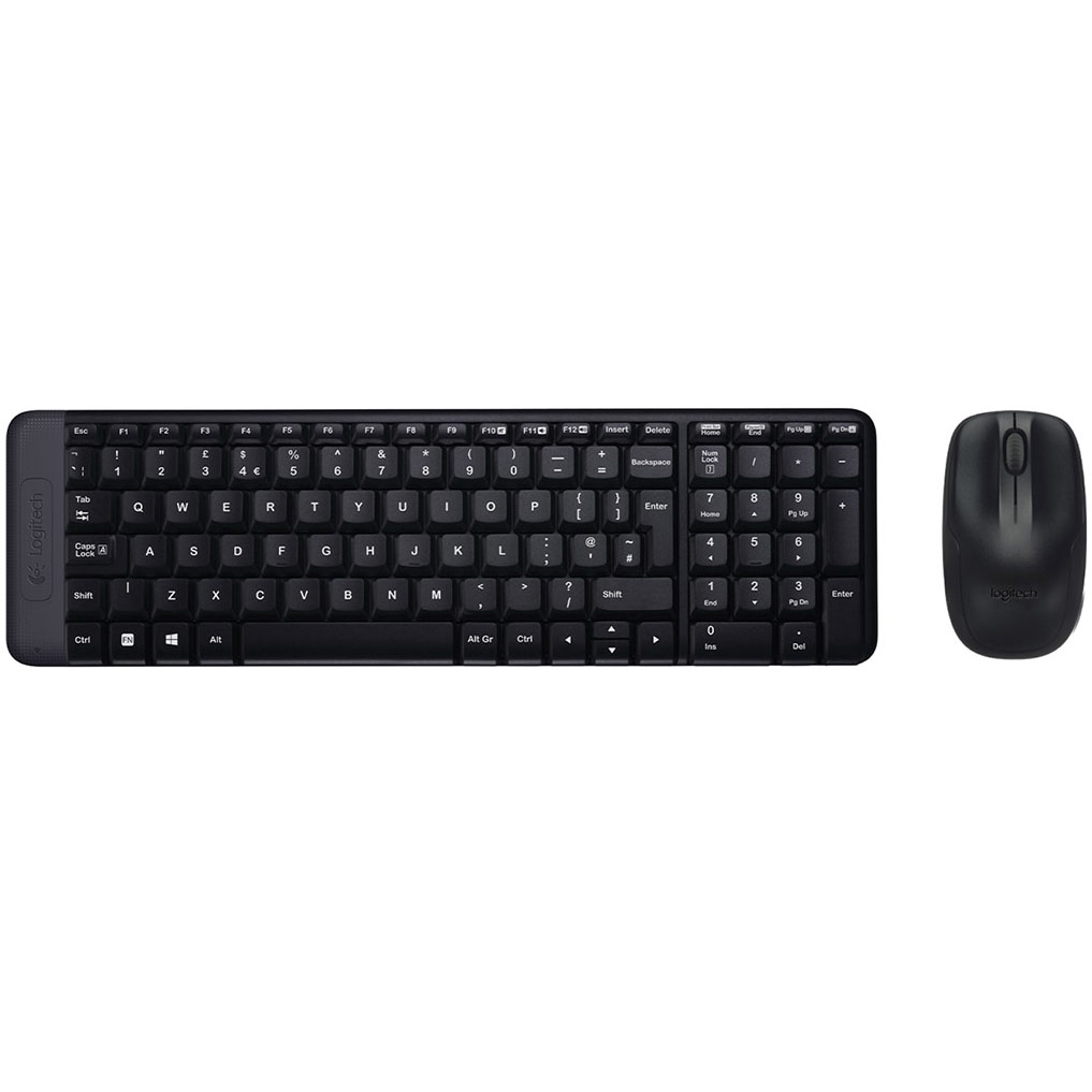 Teclado e rato sem fios preto Logitech