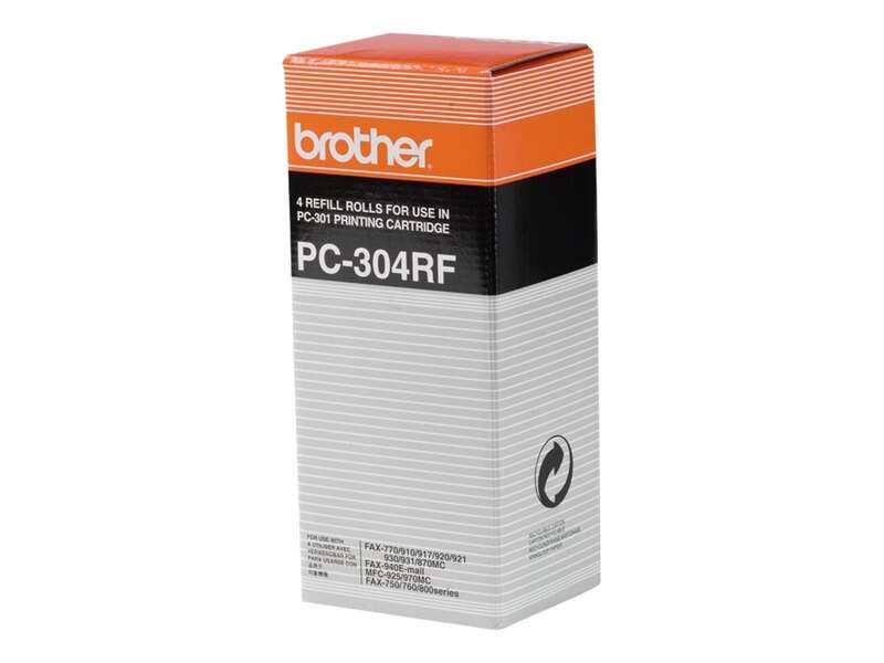 Caixa de cartucho Brother PC-304RF preta, laranja e cinzenta